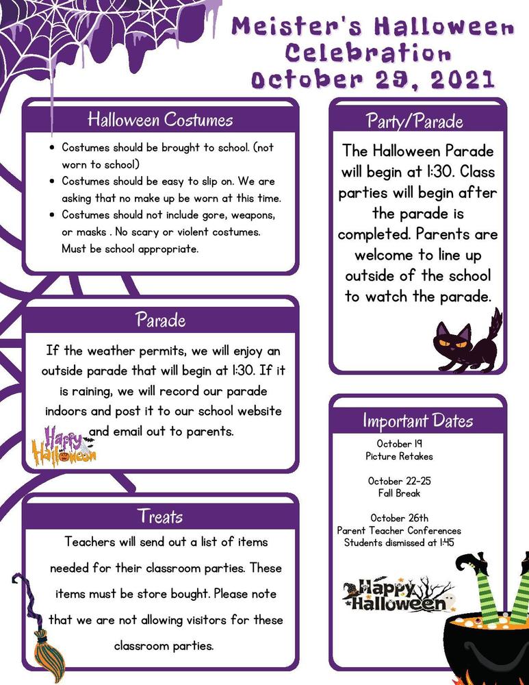 Meister's Halloween Celebration Flyer