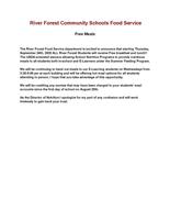 River Forest Community Schools Food Service - Free Meals