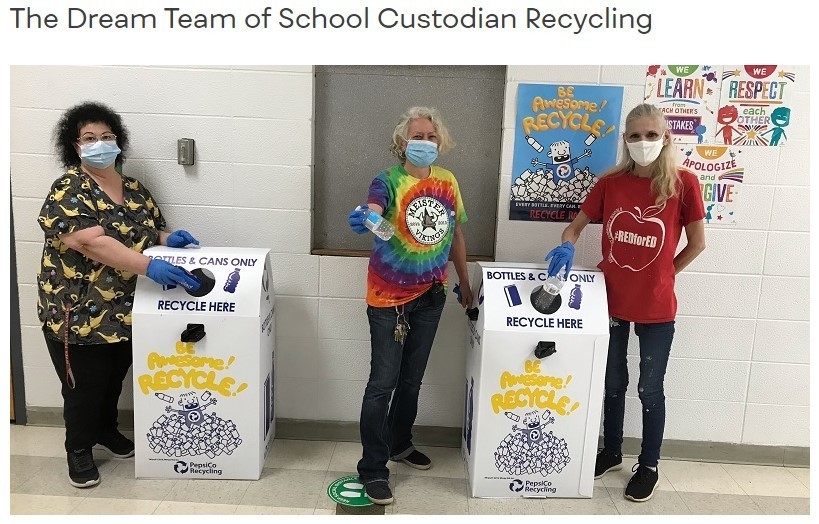 Meister Custodians help recycle