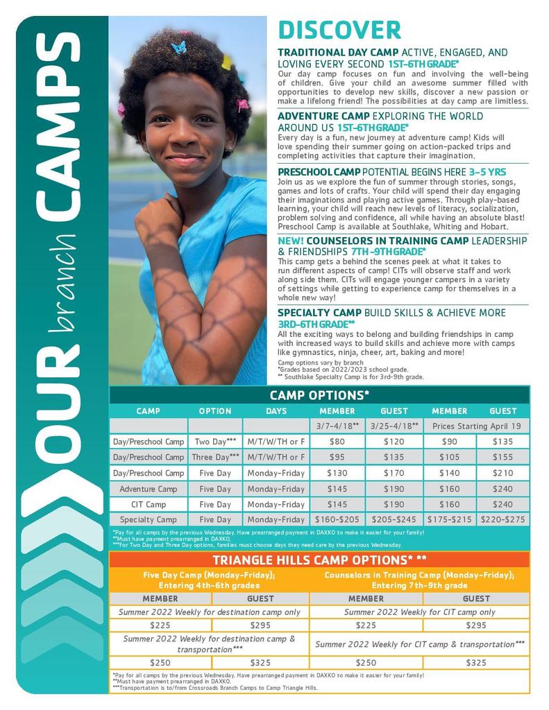 YMCA Camp Flyer