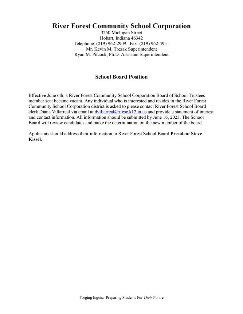 School Board Position