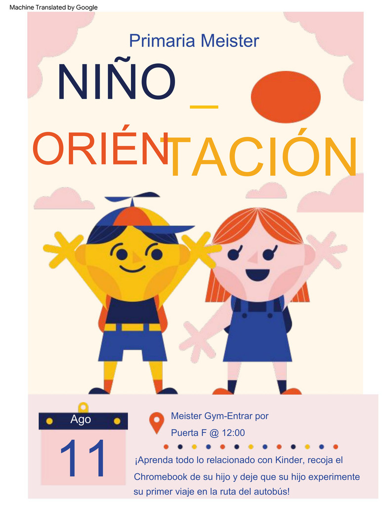 Kindergarten Orientation Spanish